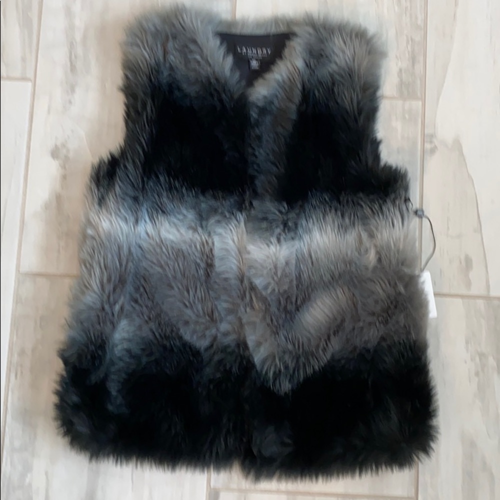 Faux fur ombré vest